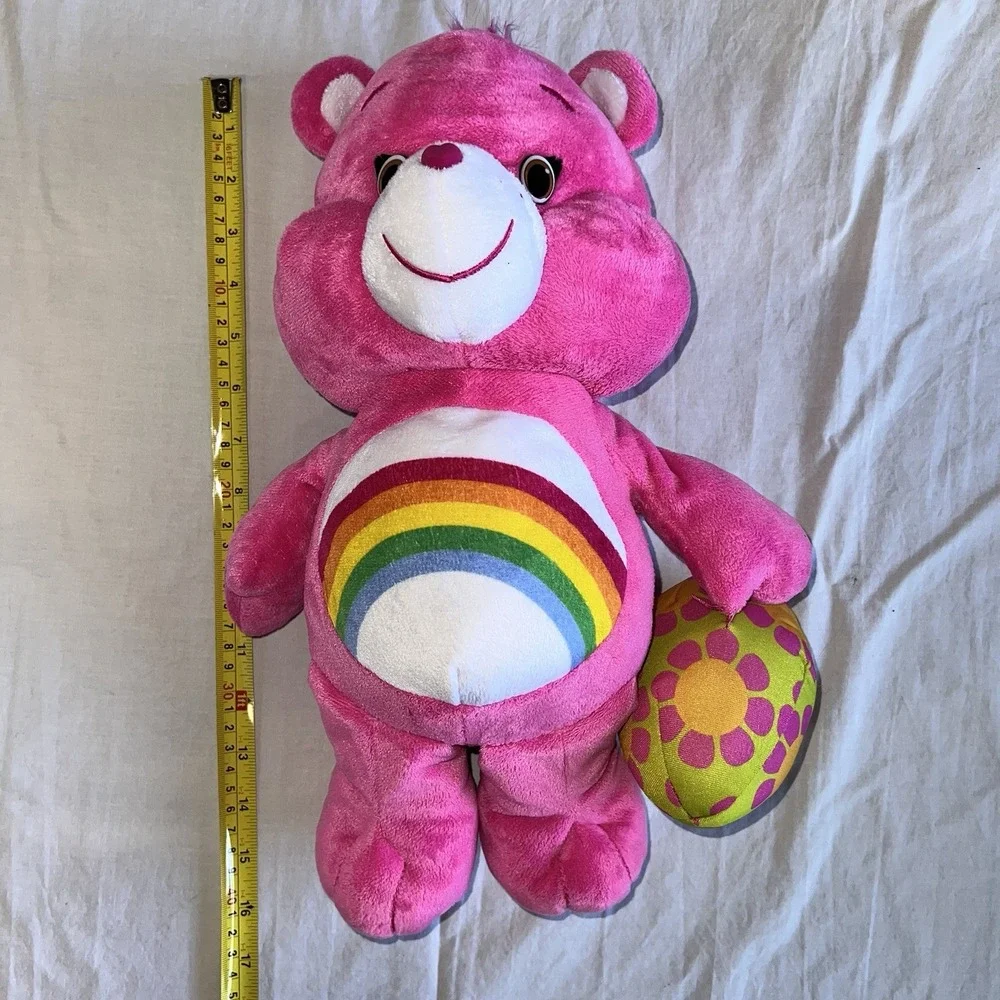 2015 Care Bears Plush Cheer Bear Pink Rainbow with Easter Egg 16